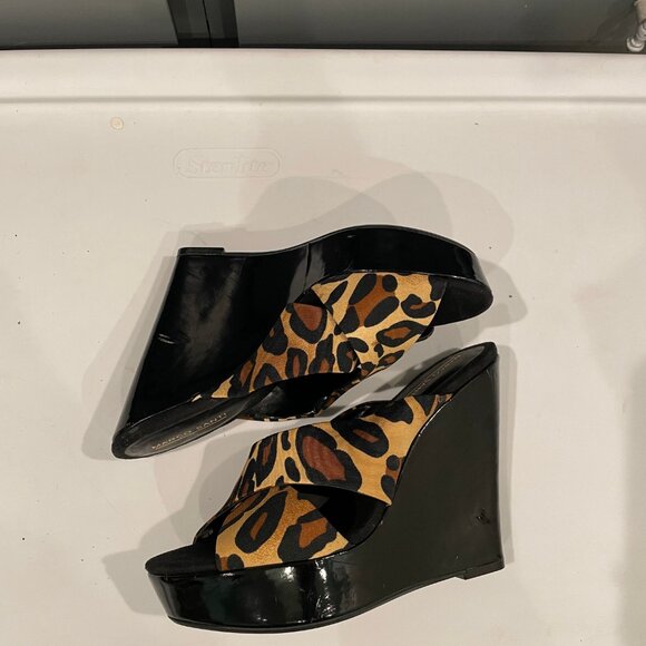 Marco Santi - Cheetah Print Platform Wedges - Picture 5 of 6